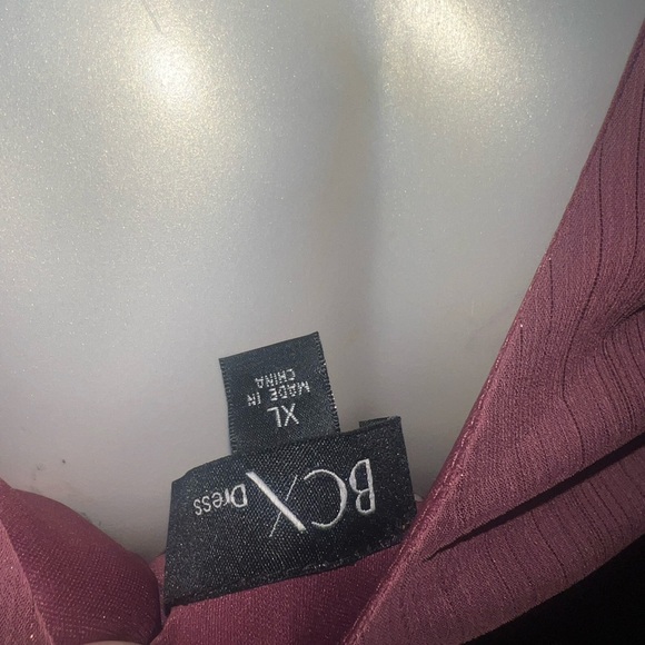 BCX Metallic Mauve Tiered Mini Dress **NWT** - Picture 6 of 6